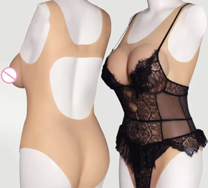 逼真的男性硅胶紧身衣，带有乳房形状和手臂变性假阳具 - Product Image 2