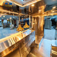 Onlywe Food Truck, Remorque à café, Camion de vente ambulante, Camionnette alimentaire, Chariot à hot-dogs, Petite remorque alimentaire vintage, Entièrement équipée