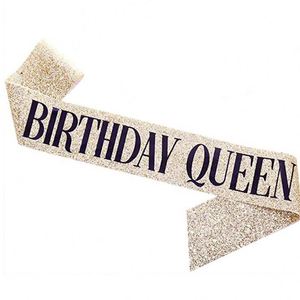 Écharpe scintillante pour fête d'anniversaire 18 21 30 40 50, écharpe pour fille d'honneur, décorations et fournitures pour fête d'anniversaire X3161 - Product Image 1