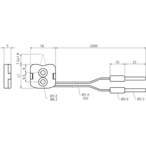 KLTVR-Q18-2-10 Fuente de luz de 5-10 mm, fibra óptica de plástico - Product Image 2