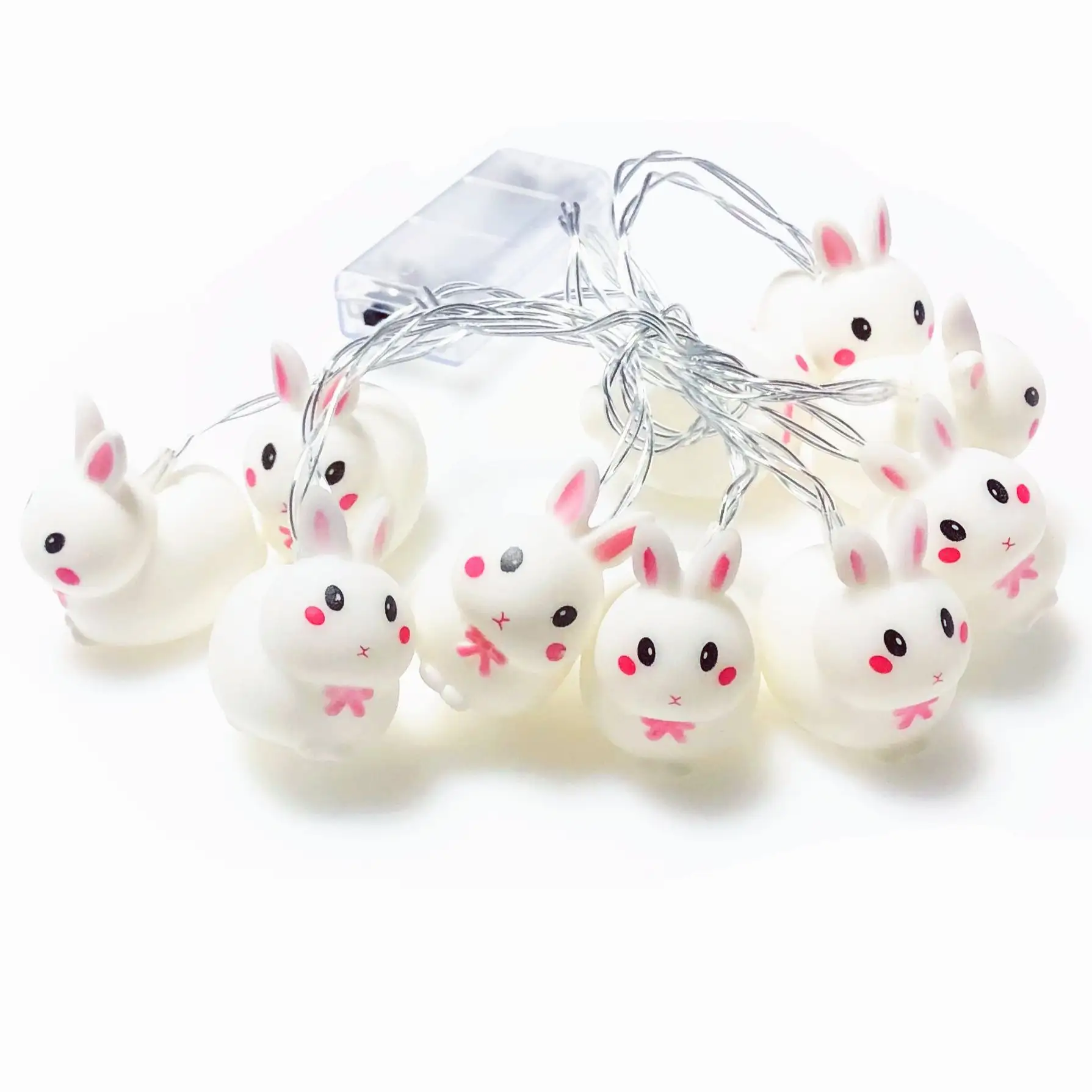 1.65M 10 ışıkları paskalya dize ışıkları tavşan ışık paskalya tavşanı pil USB işletilen sıcak beyaz tatil aydınlatma ev dekorasyon