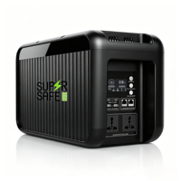 Station d'alimentation portable 1800W, générateur solaire LiFePO4 1200Wh, cycles UPS, multi-sorties, charge rapide SUPSRSAFE