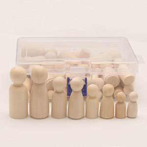 ตุ๊กตาไม้ชุด 50 ชิ้นสีธรรมชาติสำหรับเด็ก DIY งานฝีมือของเล่นอายุ 2 4 ปี - Product Image 1