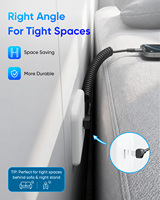 Cable de Carga Rápida USB C Retráctil SUNGUY de 60 W, Cable de Datos, Cargador USB-C para Teléfono Móvil, Portátil y Automóvil