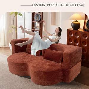 Sofá cama plegable convertible, de dos asientos sofá cama, suelo moderno, futón, sofá de dos <span class=keywords><strong>plazas</strong></span>, colchón relleno de espuma, Hotel, Hospital, escuela - Product Image 2