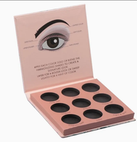 Boîte d'emballage vide pour palette de fards à paupières, personnalisée, gaufrée, multicolore, étanche, portable, avec miroir et pelliculage mat