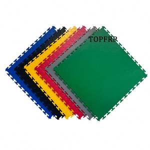 Plancher en plastique de PVC de tuile de garage de verrouillage Plancher industriel résistant Plancher en vinyle imperméable d'intérieur de pièce de monnaie de PVC 6mm - Product Image 1