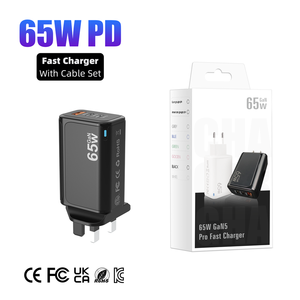 Adaptateur de câble de données USB-C EU PD 65W Type-C avec matériau GaN, protection OTP, <span class=keywords><strong>chargeur</strong></span> rapide pour téléphone 15/<span class=keywords><strong>14</strong></span>/13 - Product Image 2