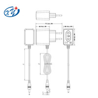 Adaptateurs d'alimentation d'usine OEM/ODM AC DC 5V 6V 9V 12V 12.6V 15V 16V 24V 0.5A 1A 1.5A 2A Adaptateurs d'alimentation enfichables EU US