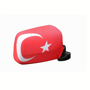 도매 공장 재고 축구 게임 2026 최고 32 국가 탄성 스판덱스 자동차 거울 커버 깃발 - Product Image 5