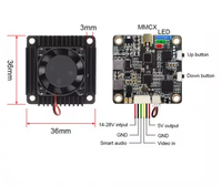 AKK Ultra Long Range 5.8Ghz 3000mW 3W Jusqu'à 10Km VTX avec ventilateur, micro, Smartaudio 30.5*mm pour drone FPV RC, avion FPV VTX