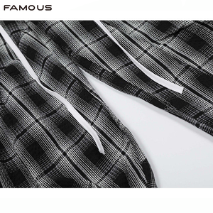 <span class=keywords><strong>Pantalon</strong></span> large Y2K à <span class=keywords><strong>carreaux</strong></span>, coupe droite, style streetwear pour <span class=keywords><strong>homme</strong></span>, vente en gros OEM en vrac - Product Image 5