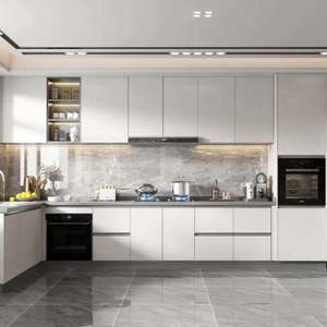 Armoires de cuisine modernes de style européen, norme australienne, avec finition laquée, en bois et MDF, pour appartements - Product Image 2