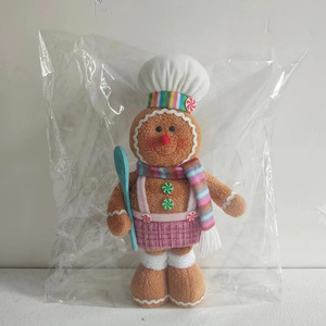 Christmas Gingerbread Man Macaron Color Retractable Doll Ornaments Pink Skirt Pants <b>Chef</b> <b>Hat</b> Home Decor Holiday Birthday Gift - Product Image 4