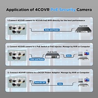 Cámara de Seguridad IP PoE 4COVR 8MP 4K, Zoom Óptico 5X de 2.8~12mm, Visión Nocturna, Detección Facial con IA, Vigilancia para Hogar y Negocios