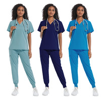 42031 extensible Yoga costume Yoga combinaison femmes modeste gommages travail vêtements travailleurs gommages uniformes ensembles