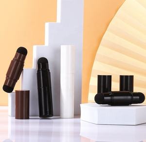 Vide 2024 noir brun double tête fondation bâton conteneur avec éponge bouffée double fard à joues tube délié retouche tubes de poudre - Product Image 1