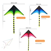 Nouveau cerf-volant triangulaire anti-vent modèle C01 pour adultes avec ligne, grande taille, utilisation sur les prairies, tissu à carreaux, pour les stands de rue et le commerce international