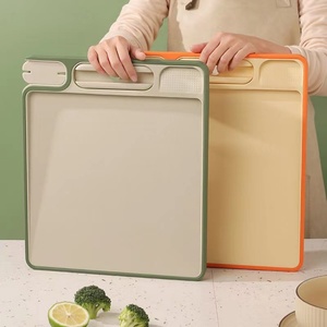 Multifunctional <b>Plastic</b> Cutting Board Non Slip Knife Sharpener Garlic Grater Double-Sided Chopping Board - Product Image 2