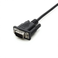 Cable de puerto serie DB9 macho personalizado de fábrica para equipos de control industrial con revestimiento de PVC y conductor de cobre estañado