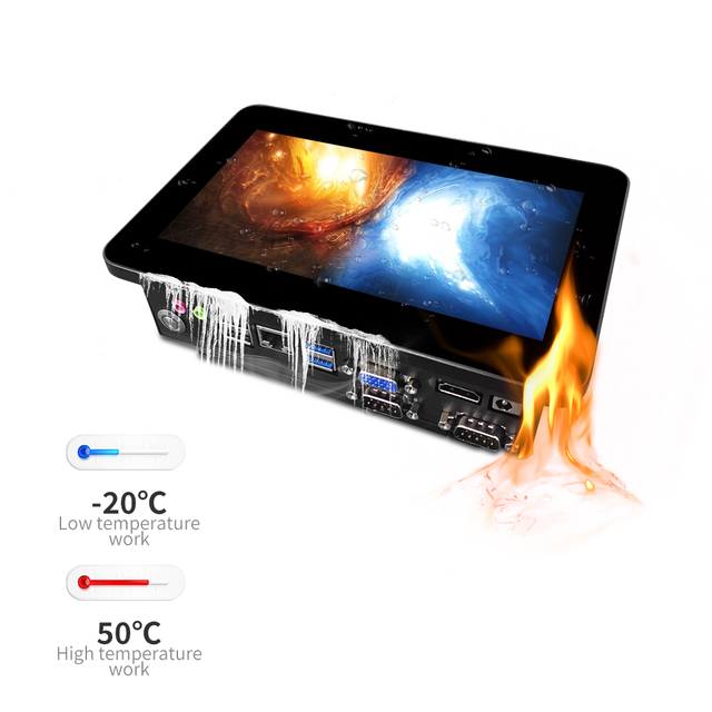 Senke 1024*600 16:9 Lcd Display Capacitive Touch Screen Ip65 Embedded Industrial Panel Pc 7 Inch