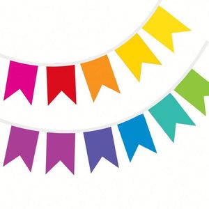 Bandera Personalizada Multicolor de Poliéster Impermeable, Banderas Nacionales Mundiales, Bandera de Cuerda de Tamaño Personalizado para Festivales/Eventos/Centros Comerciales - Product Image 1
