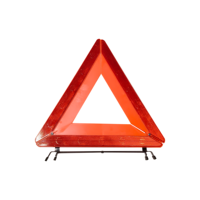 Triangle de signalisation routière pliable réfléchissant, en plastique rouge, pour avertissement de danger et signalisation de circulation, dispositif d'avertissement précoce pour voiture