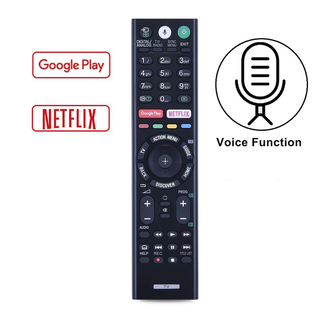 Factory Wholesale RMF-TX310E High Quality Voice Universal TV Remote Control AAA Battery 10m Range 38KHZ Frequency ABS Material