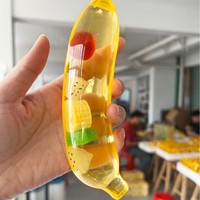 Jouet Squishy Transparent en Forme de Tranche de Fruit, Rempli de Vaseline, à Remontée Lente, Jouet Sensoriel Anti-Stress à Presser