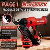 Cloueur industriel sans balais Master-built 20V NailTask DCCN110-3490, capacité de 53 clous, énergie d'impact de 110J, pour usage résidentiel