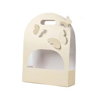 Nouveau Design Portable Boîte à Fleurs Bowknot Pliant Emballage Cadeau pour les Mariages Feuille d'Or et Papier d'Estampage Matériel