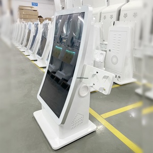 Kiosque en libre-service avec boîtier blanc 23,6'' - Réseau Wi-Fi - Écran tactile incurvé R1500 - Affichage publicitaire numérique - Service public - Product Image 1