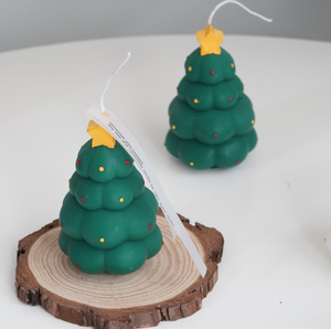 Holiday Creative Christmas Holiday <b>Gift</b> Home Decor Christmas Tree Scented <b>Candles</b> Soy Wax Beeswax - Product Image 2