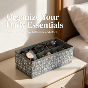 Organizador de Ropa Interior Plegable de Tela con 12 Compartimentos, Divisor de Cajones Resistente de Tela No Tejida <span class=keywords><strong>para</strong></span> Calcetines, Lencería y Accesorios Pequeños - Product Image 1