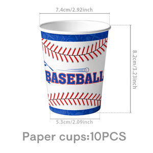 Artículos para Fiestas de Cumpleaños con Temática de Béisbol, Platos, Servilletas, Tenedores, Vajilla Desechable de Papel, Decoraciones para Fiestas de Béisbol para Niños - Product Image 5
