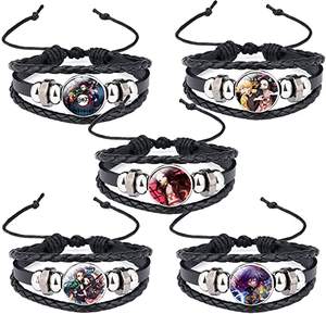 HUAYI-pulsera ajustable para <span class=keywords><strong>Cosplay</strong></span>, accesorios de animación, Kamado, Tanjirou, Demon Slayer, Kamado, <span class=keywords><strong>Nezuko</strong></span> - Product Image 1