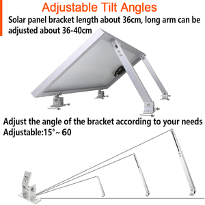 Supports de panneaux solaires à angle réglable, installation facile, haute qualité, jambes avant et arrière inclinables, support de montage de panneaux solaires photovoltaïques - Product Image 4