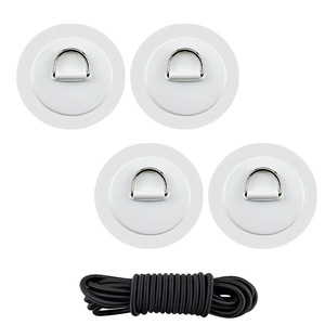 LCO-SPORT Anillo en D para Bote Inflable, Hebilla de Cuerda, Parche de PVC, Accesorio Universal para Tabla de Surf con Cuerda Negra - Product Image 1