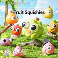 Cartoon Mini Fruit Knijp- en-bubbel Stressverlichter Speelgoed Plastic Creatief Uit-spuug-speelgoed Decompressie Speelgoed Klein Cadeau Groothandel
