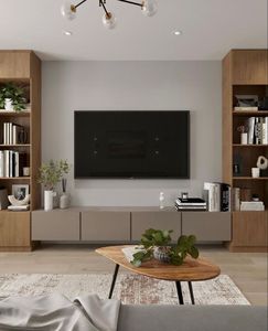 Supporto TV Motorizzato dal Design <span class=keywords><strong>Moderno</strong></span>, Montaggio a <span class=keywords><strong>Parete</strong></span>, Durevole ed Ecologico, per <span class=keywords><strong>Soggiorno</strong></span>, Camera da Letto, Hotel, Adatto a TV da 65 Pollici e Oltre - Product Image 6