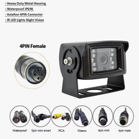 Caméra de recul AHD 720P étanche avec vision nocturne et grand angle pour bus, camion, voiture, montage avant ou arrière