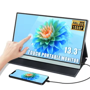 Moniteur tactile portable 13.3 pouces 1080P 1200:1 100% de la gamme de couleurs sRGB moniteur de jeu portable pour ordinateur portable ps5