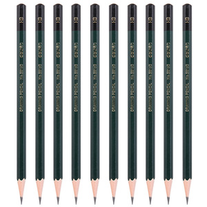 Deli Drawing Pencil No.58160 HB 10Pcs Green Plastic Hexagonal Office School Use - Product Image 2