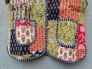 Nouvelle veste mi-longue d'hiver en coton matelassé à imprimé artisanal de qualité supérieure, style bohème ethnique pour femmes, cadeau élégant pour elle - Product Image 2