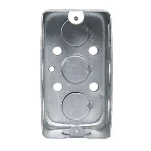 US/AU Standard Electrical Mounting Box Galvanized Metal Steel Rectangle Handy Box Conduit Wall Mount Switch Box