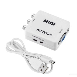 Mini Convertidor Av2Vga, Salida de Audio Rca a Vga, 1080p 720p, con Cable de Alimentación USB - Product Image 1