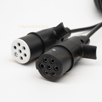 24V TPU 15pin à 7PinX2 2 en 1 prise en plastique 7-core ABS alimentation spirale fil assemblage camion remorque câble