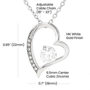 Collar con Colgante de Corazón de Cobre Romántico con Tarjeta de Texto Personalizado - Regalo Personalizado para Pareja - Product Image 3