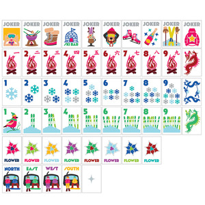 Acrylic White American <b>Mahjong</b> 160 Tiles <b>Set</b> 4 Layer <b>Mahjong</b> Artwork for Western Mah Jongg Entertainment - Product Image 5