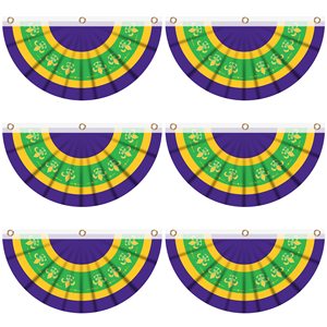 Mardi Gras Bunting <span class=keywords><strong>Drapeau</strong></span> Bannière Nouvelle-Orléans Mardigras Mardi Gras Polyester Tissu <span class=keywords><strong>Drapeau</strong></span> pour la décoration de fête de carnaval - Product Image 2